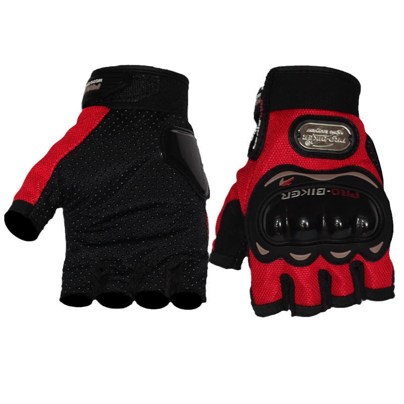 PRO-BIKER guantes de conducción de motocicleta dedo corto resistente a la caída antideslizante transpirable verano guantes todo terreno