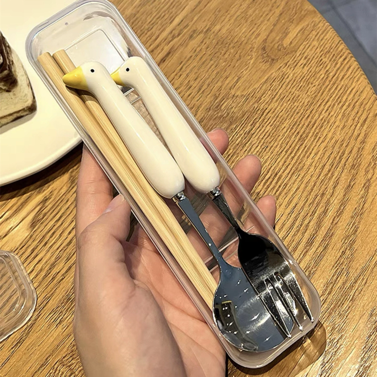 Creative cute brand spoon stainless steel, tableware, handheld high quality set