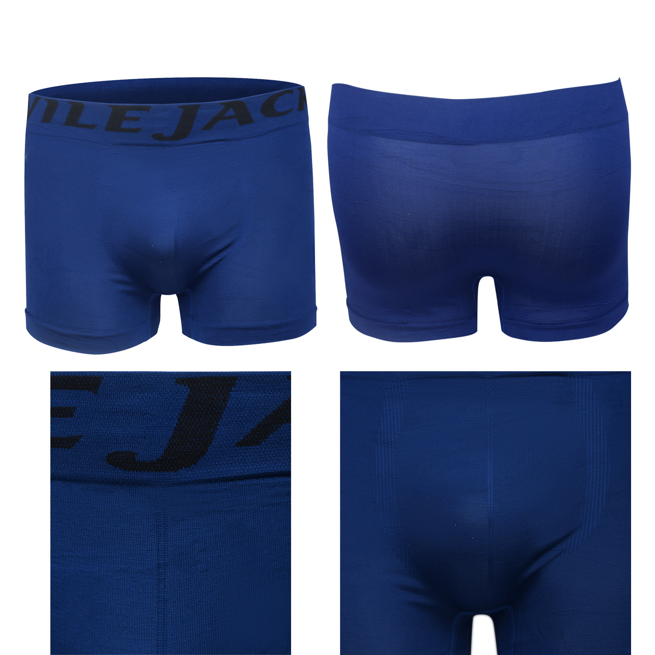 Bóxer para hombre de comercio exterior, ropa interior de hombre suave y elástico de poliéster sin costuras, pantalones antibacterianos transpirables, pantalones cortos de cuatro esquinas