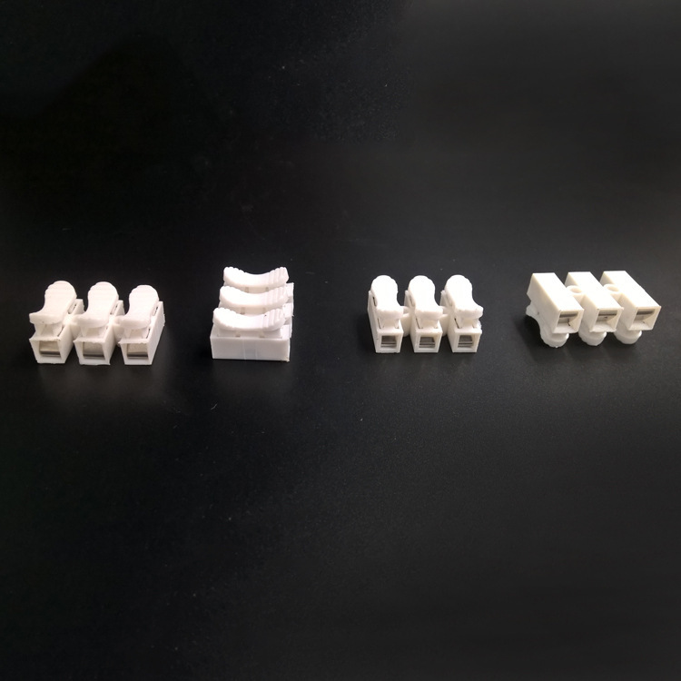 独立三位端子台 防水连接器CH2CH3 10A免打螺丝 电子加工接线端子