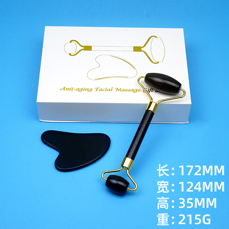 Fábrica al por mayor salón de belleza cuerpo entero espalda raspado masaje cara ojo Jade rodillo raspado tablero combinación traje