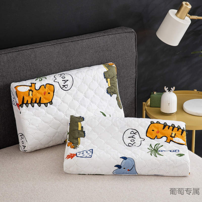 春季新款防水防头油家用床上用品乳胶单枕套学生宿舍小清新枕头套|undefined