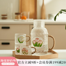 ALI6冷水壶高硼硅玻璃耐高温可加热凉水壶家用客厅大容量玻璃茶壶