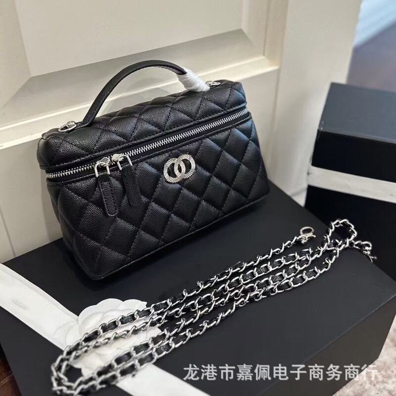 25P限定螺旋logo手提lp饭盒子包单肩菱格斜挎包高级感包包女lp包|undefined