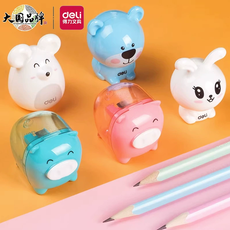 Делюкс мультфильм точилка детская точилка для карандашей Милая пластиковая ручная точилка для карандашей студент канцелярские товары оптом точилка для карандашей