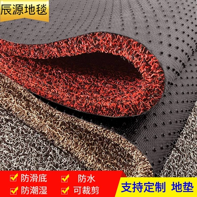 Customized Wire Loop Carpet Pvc Non-Slip Floor Mat Home Corridor Hall Door Mat Hot Melt Wire Loop Car Floor Mat Roll Material (Avtomobil döşəmə paspasları)