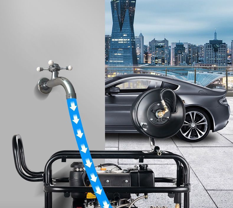 Diesel gasoline dredging machine cleaning machine high pressure car washing machine new high pressure cleaning pipeline dredging machine sewage complete set