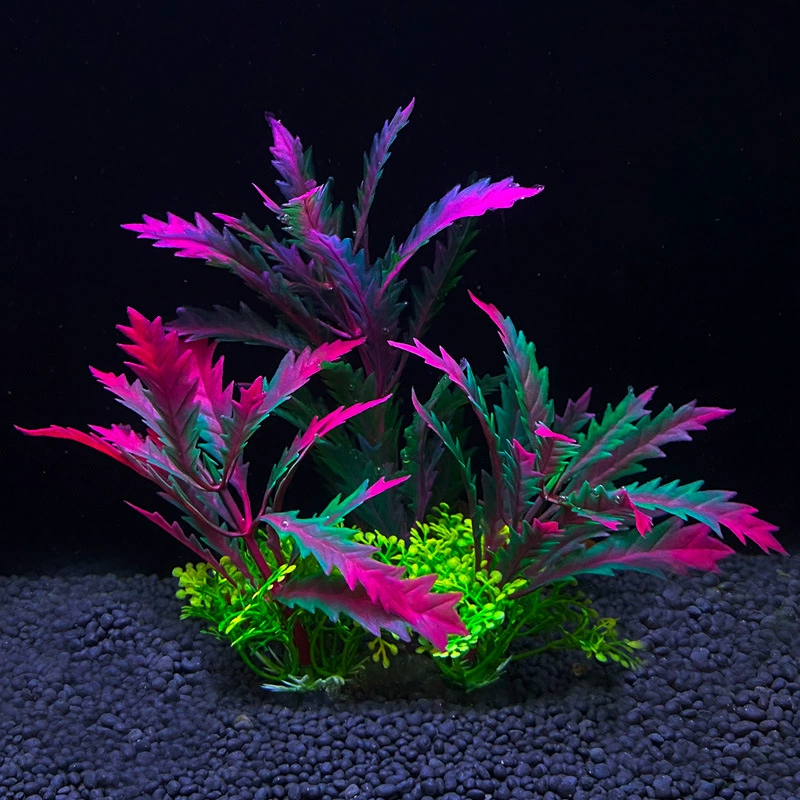 [鱼缸造景摆件塑料仿真水草假海草跨境水族箱装饰植物水族用品]