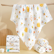 高密六层纱布婴儿浴巾 纯棉童被初生儿童盖毯夏季宝宝午睡盖被