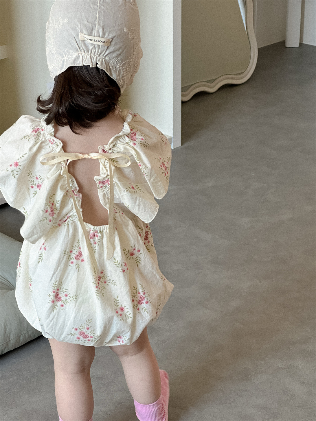Mono floral para bebé, ropa de verano para niños, ropa infantil estilo coreano, ropa de verano para bebé 2026, pelele para niña