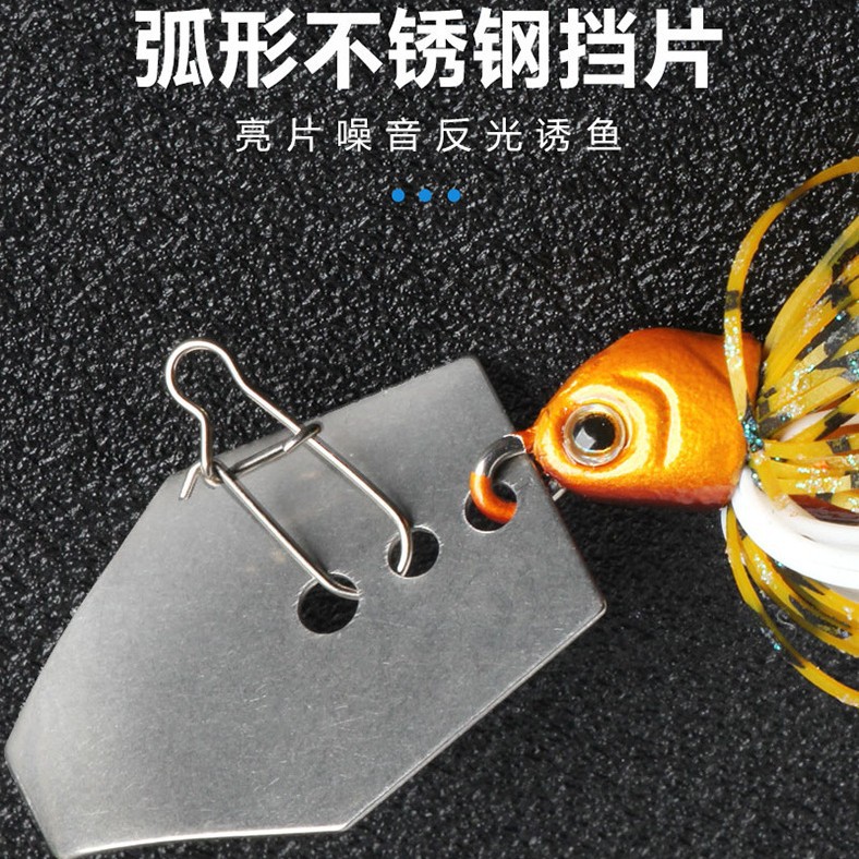 Placa de retención de agua barba Luya cebo compuesto anti-Colgante lentejuelas giratorias cebo falso gancho de cabeza de plomo Luya cebo fábrica al por mayor