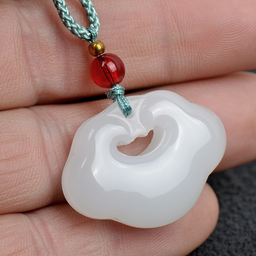 Xiangyun Lock Pendant + Light Blue Rope