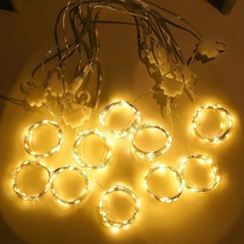 亚马逊热销3*3铜线led窗帘灯USB遥控八功能冰条灯圣诞节日装饰灯