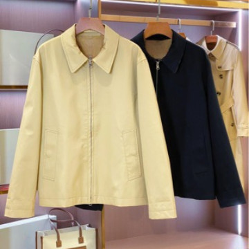 BBR新款嘎巴甸哈林顿外套夹克 BUR男士复古老钱风翻立领行政夹克