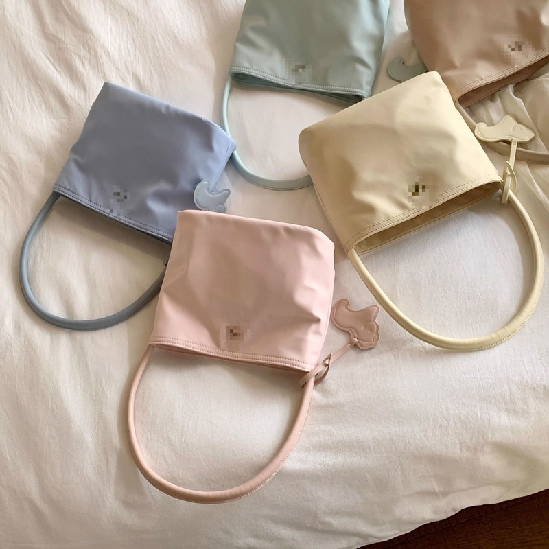 Macaron Tote Bag for Women 2025 New Spring and Summer Super Popular Small Handbag Shoulder Bag Soft Handbag Macaron Tote Bag for Women 2025 New Spring and Summer Super Popular Small Handbag Shoulder Bag Soft Handbag