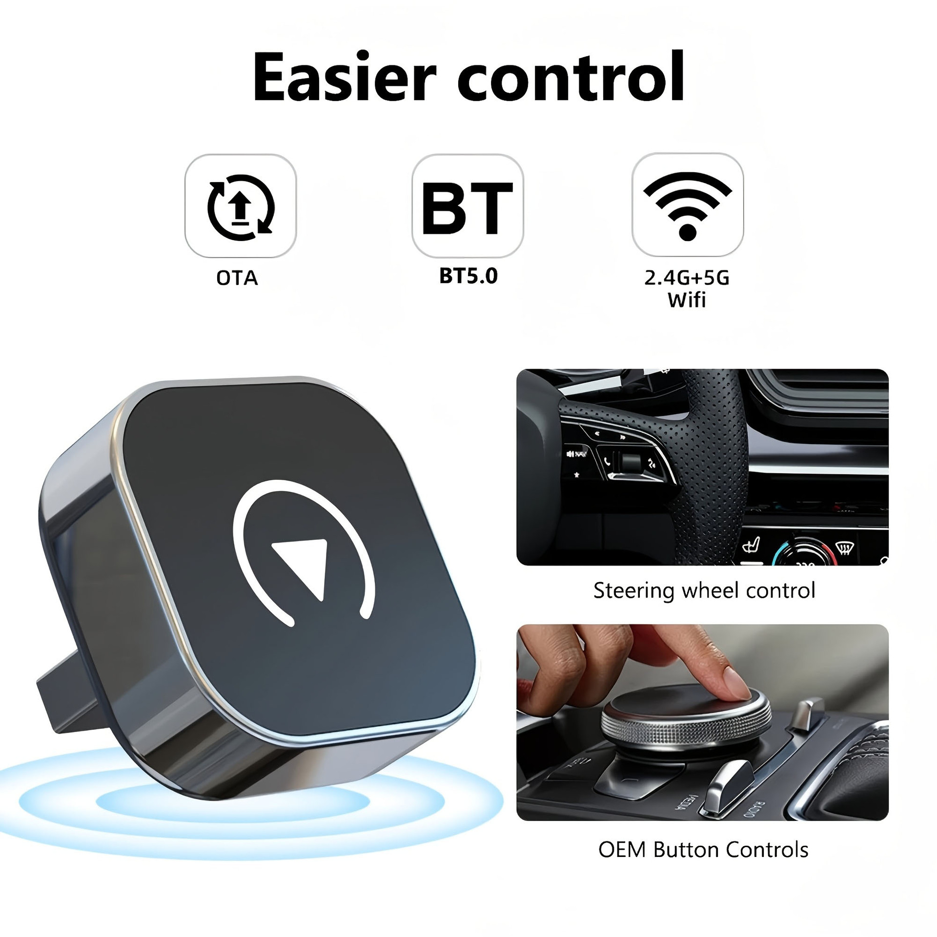 Cross-Border New Wireless Carplay Box Android 2-in-1 Car Machine Interconnection Box Wired Carplay Box