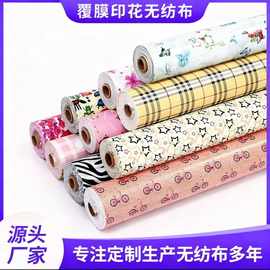 纺粘无纺布现货覆膜印花PP纺粘收纳箱手提袋野餐垫桌布卷