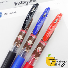 日本zebra斑马蒙奇奇联名限定款中性笔jj15套装红黑蓝0.5mm