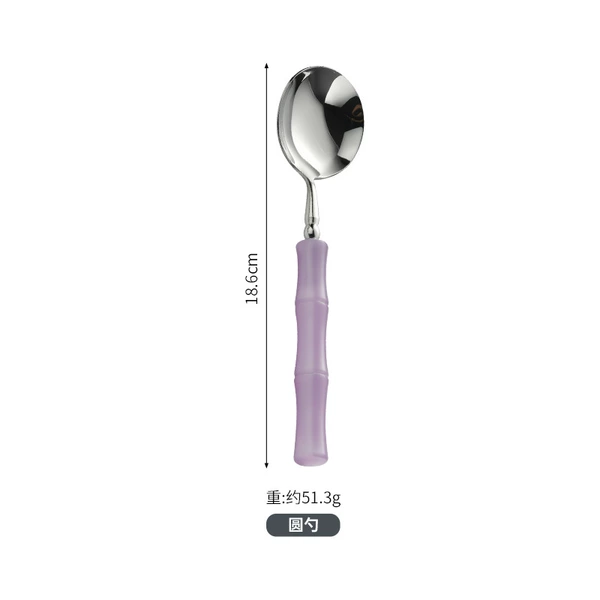 Purple round spoon