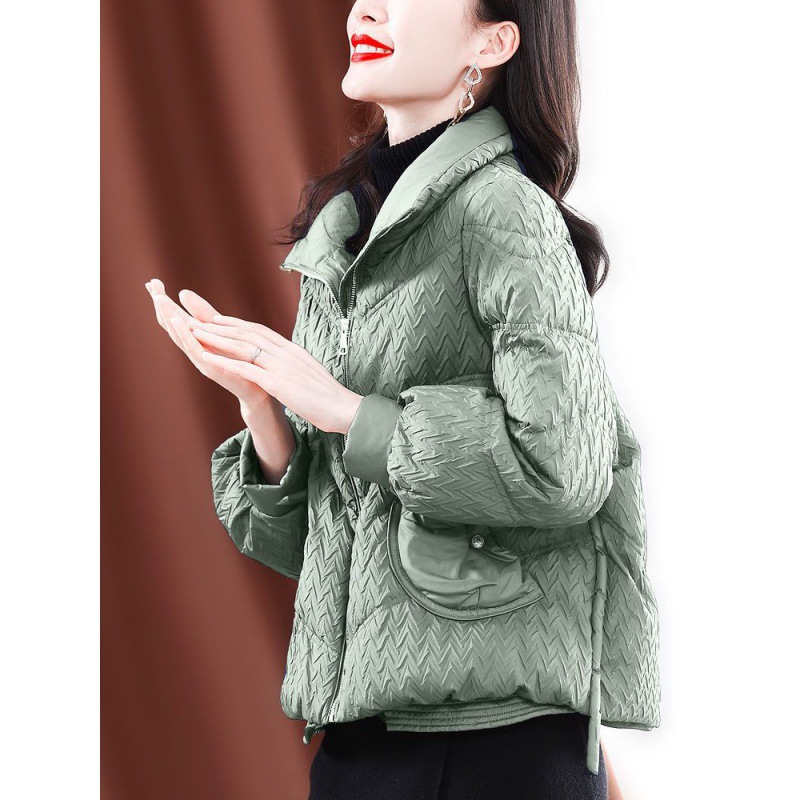 羽绒棉服女短款2023早春新款时尚洋气小个子韩版立领保暖棉袄外套
