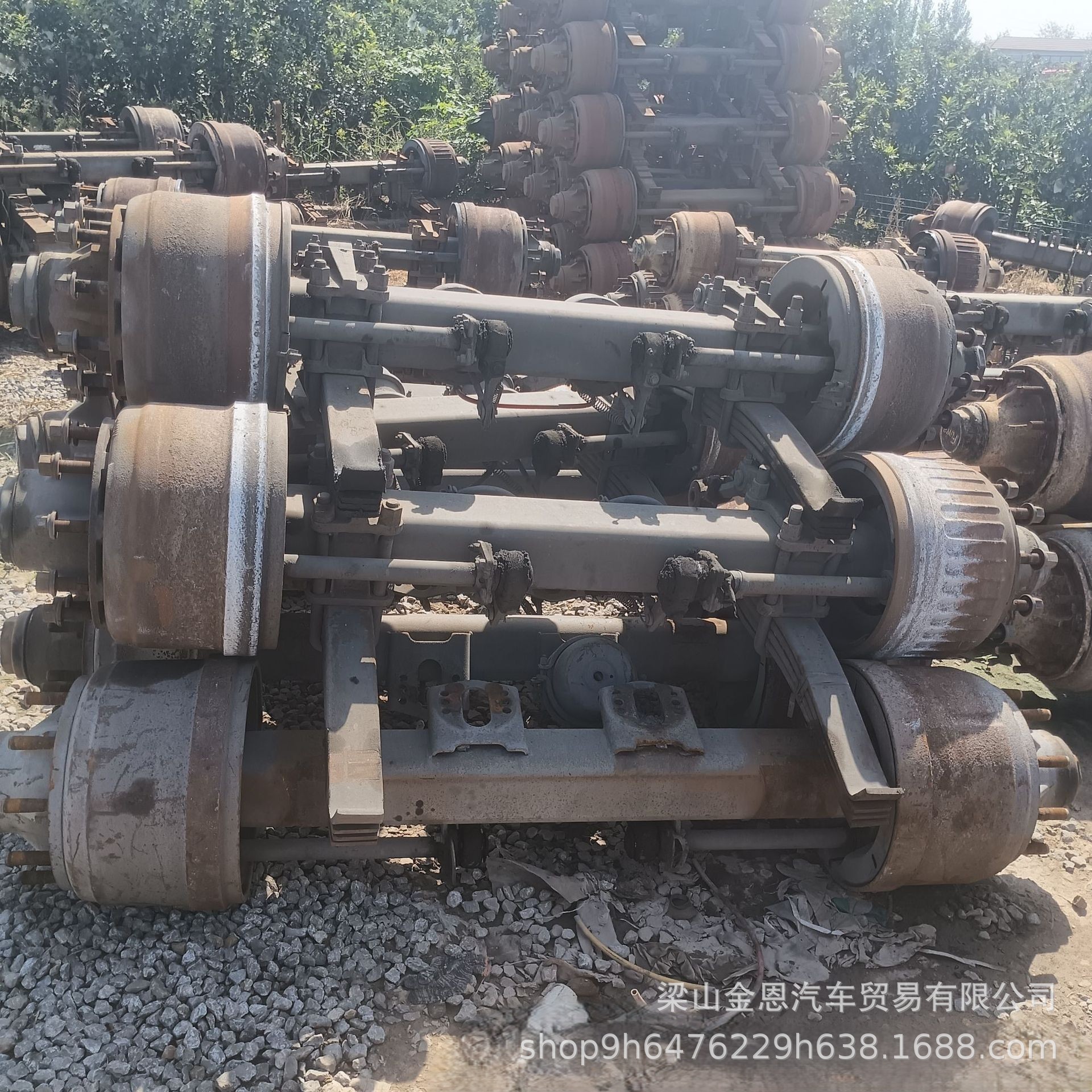 Export American, German, and Chinese Style Trailer Rear Axle Assemblies for 13-16 Ton Semi-Trailers, Truck Rear Axle Assemblies