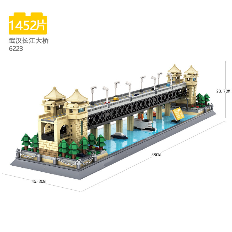 Wange World Architecture series compatible con Lego pequeñas partículas Tiananmen modelo de construcción rompecabezas ensamblar bloques Juguetes
