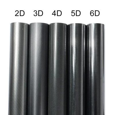 Cross-Border Cutting of 5D Carbon Fiber Automotive Accessories Modification Stickers Pvc Waterproof Scratch-Resistant Glossy Interior 6D Color-Changing Film (Auto Color Change Film)