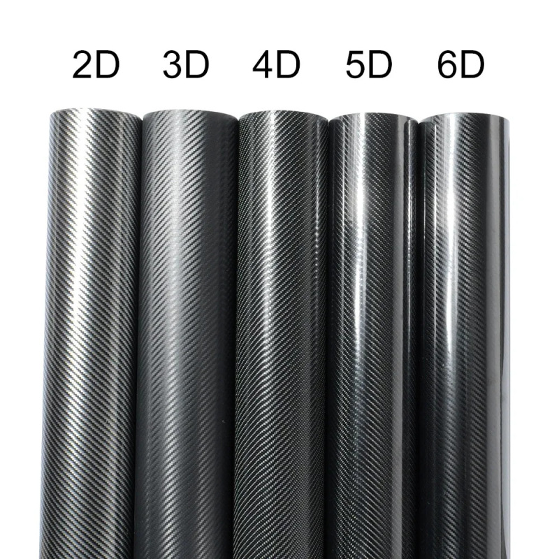 Cross-Border Cutting of 5D Carbon Fiber Automotive Accessories Modification Stickers Pvc Waterproof Scratch-Resistant Glossy Interior 6D Color-Changing Film