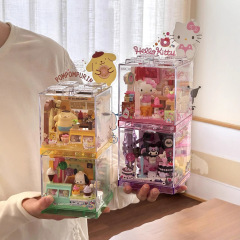 Areax ブリックゾーンビルディングブロック本物のサンリオビルディングブロックかわいい小さなショップ教育組み立ておもちゃ装飾品ホリデーギフト