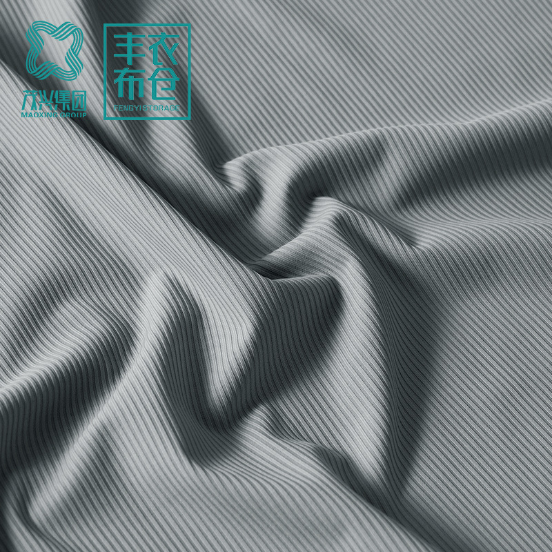 140g冰丝罗纹面料随意裁衣服运动polo衫高弹力透气速干针织布