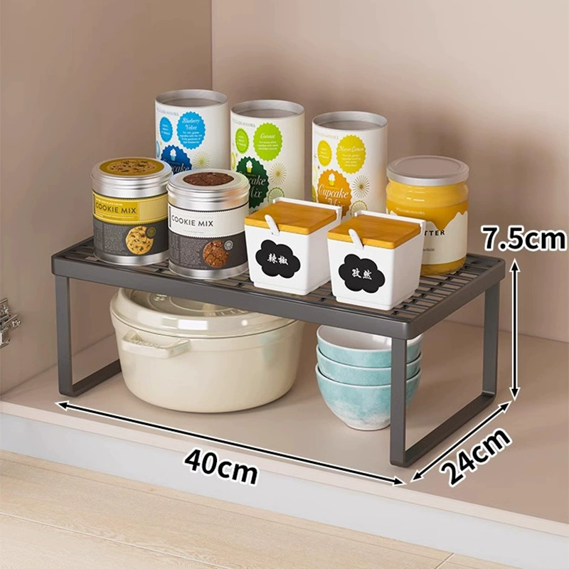 Kitchen Cabinet Shelf Organizer Rack, Multi-Size Desktop & Cabinet Storage