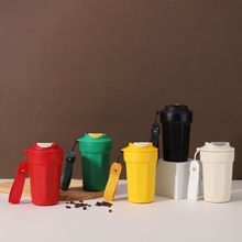 316不锈钢保温八角咖啡杯 带提绳高颜设计男女居家办公牛奶茶水杯