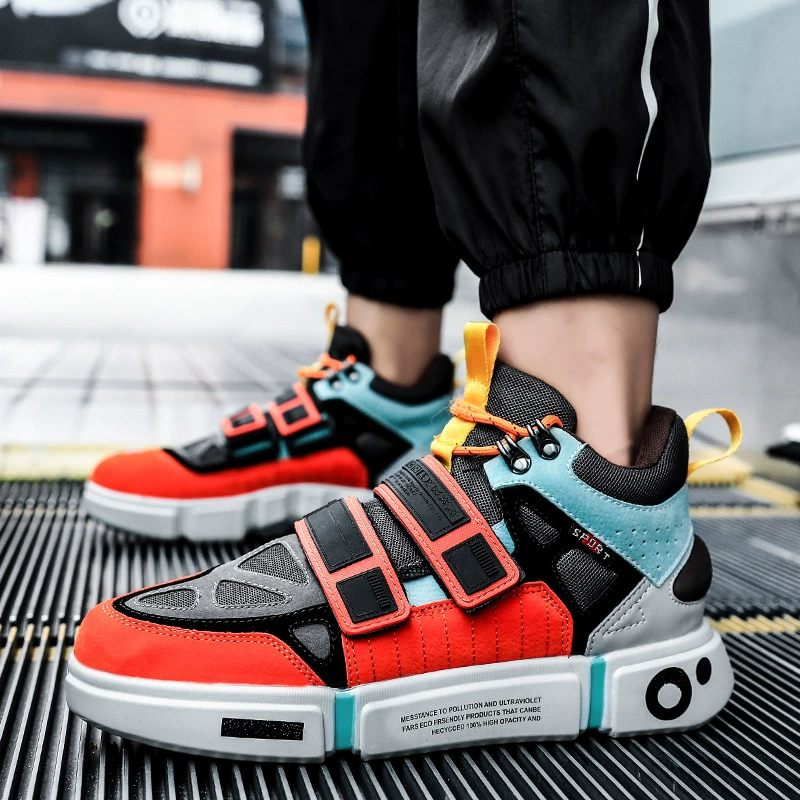 Demi-Season Retro High Shoes for Beloved - Universal Trendy Sneakers in Colorful Options