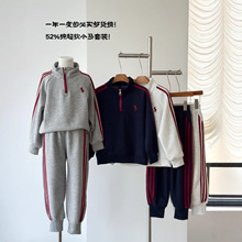 儿童卫衣套装春秋季长袖长裤男女童韩版洋气小马运动两件套童装