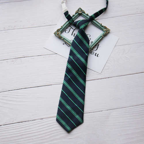 Japanese striped tie JK blouse for girls, decorative student college style, no tie required, small tie for boys' uniform, school supply feel
