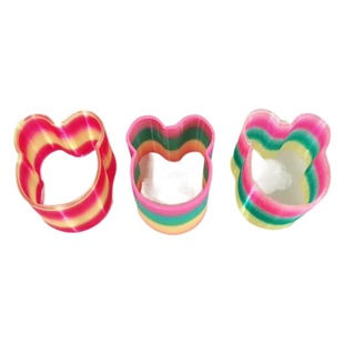 Factory sales 2cm plastic small spring ring mini plastic rainbow ring plastic spring accessories Christmas small gift