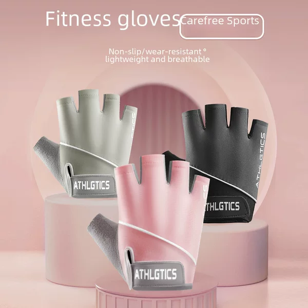 Men's Half Finger Thin Fitness Outdoor Fishing Mountaineering Ride Non-slip Breathable Sun Protection Half Finger Sports Gloves for Women