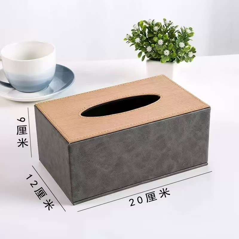 革製ティッシュボックス リビングルーム ホテル用ペーパーボックス KTV シンプル オフィス 商業用 ロゴ印刷可能 防水設計|undefined