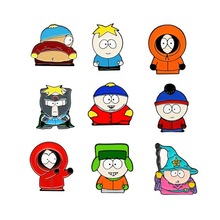 南方公园卡通胸针跨境外贸周边斯坦凯尔肯尼合金徽章配饰欧美风