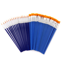 兒童塑料油畫筆扁平頭彩繪數字DIY勾線筆石膏陶資畫筆單支批發