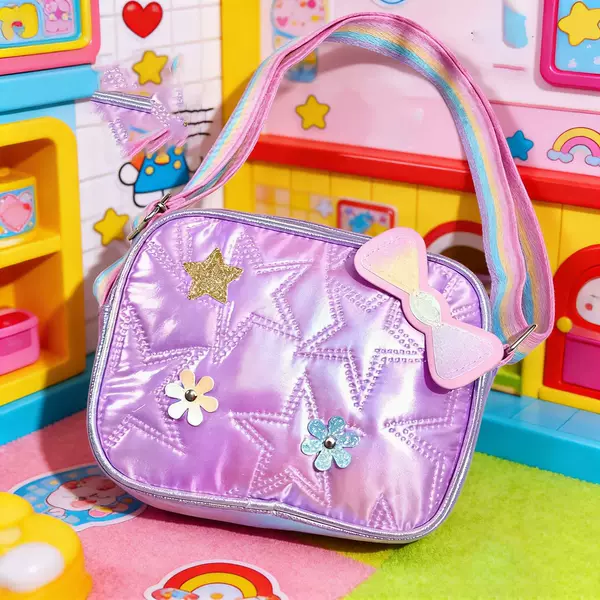 Wholesale New Bow Star Decoration Backpack Children's Fun Children's Shoulder Bag Kindergarten Small Class School Bag Female Pendant