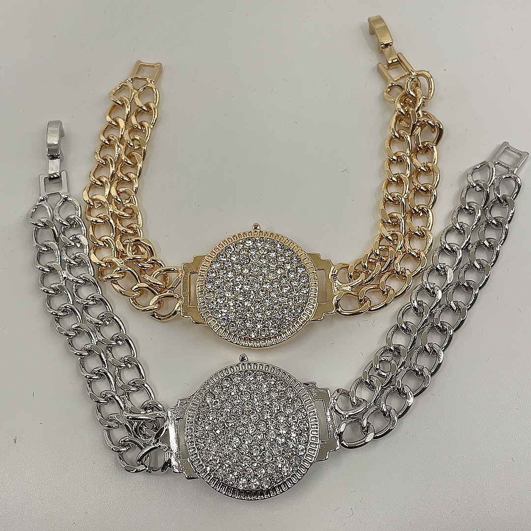 All Seasons Season Hip-Hop Punk Geometric Alloy Cuban Link Chain Curb Chain Chain & Link Bracelets Wholesale