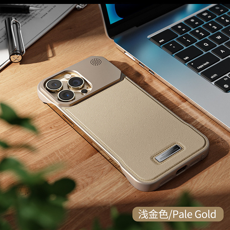适用iphone17香薰皮革磁吸手机壳苹果16无边框散热15promax散热14|undefined