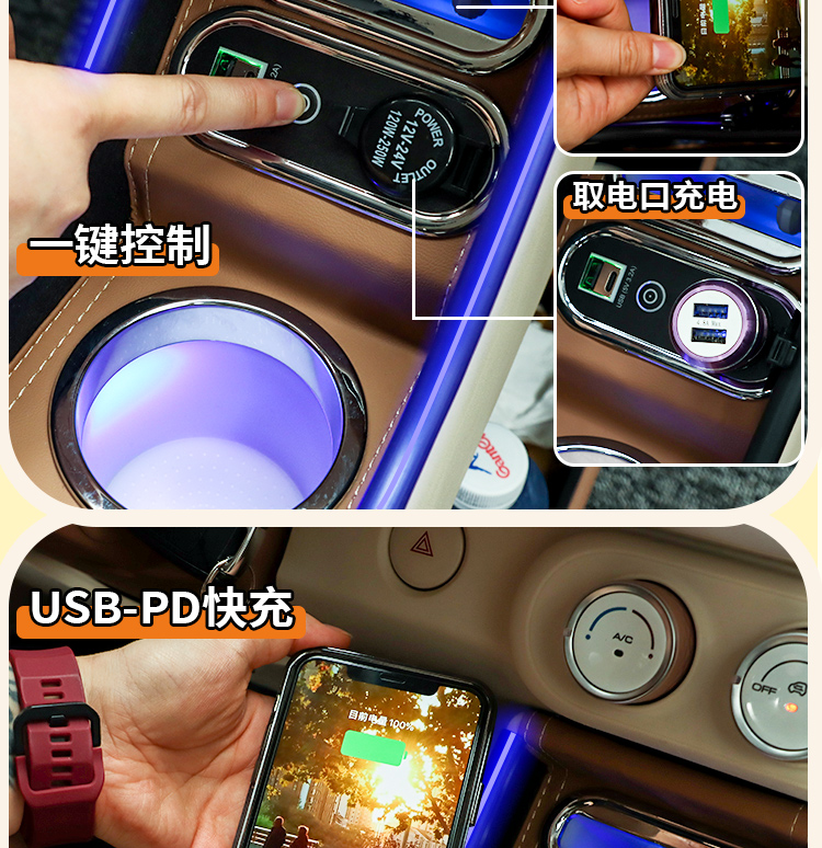 Wuling Hongguang Mini Third Generation Macaron Special Armrest Box Mini Third Generation Central Control Armrest Box Modification Accessories