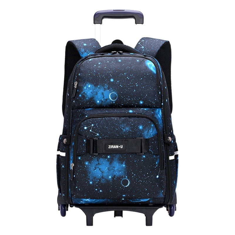 Mochila desmontable de gran capacidad con bolsa de carrito de pescado natural de entrega de una pieza para estudiantes de primaria y secundaria transfronteriza especial para impresión