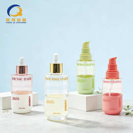 工厂现货110ml PET瓶 按压泵/滴管两用瓶 护肤精华瓶颜色定制批发