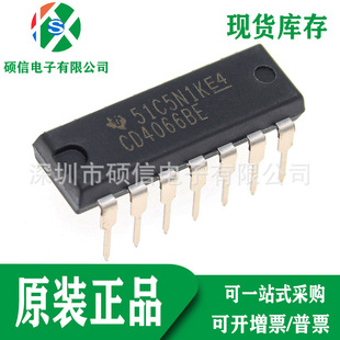 CD4066BE ȫ��ԭ�b �ε��ΔS4ͨ��ģ�M�_�P ICоƬ ֱ�� DIP14