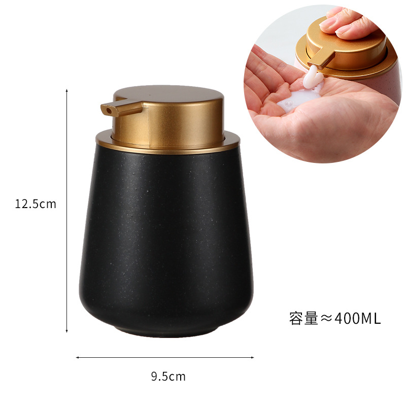 Loción oro cubierta geométrica borde redondo Negro