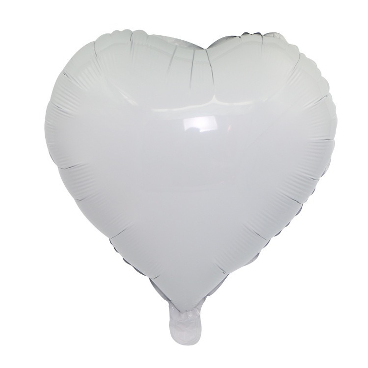 18 inch heart-shaped white