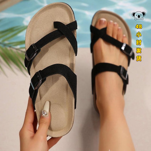 D 44818 Cork Sandals for Women Men ܛľ��Ь